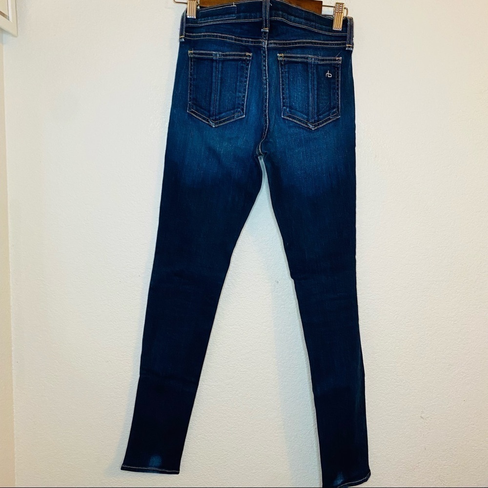 Rag & Bone Skinny Jeans Mid-Rise Stretch Dark Wash Size:25 - Picture 2 of 5